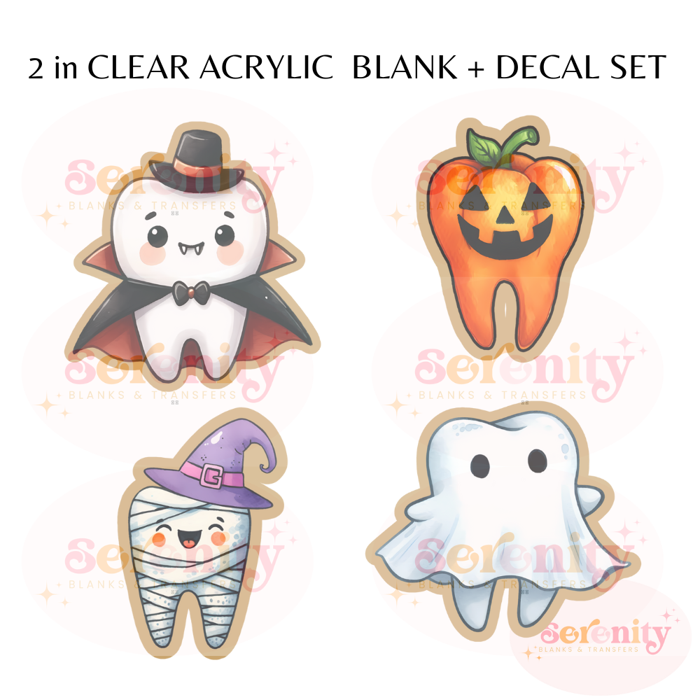 Spooky Tooth acrylic blanks & decal set