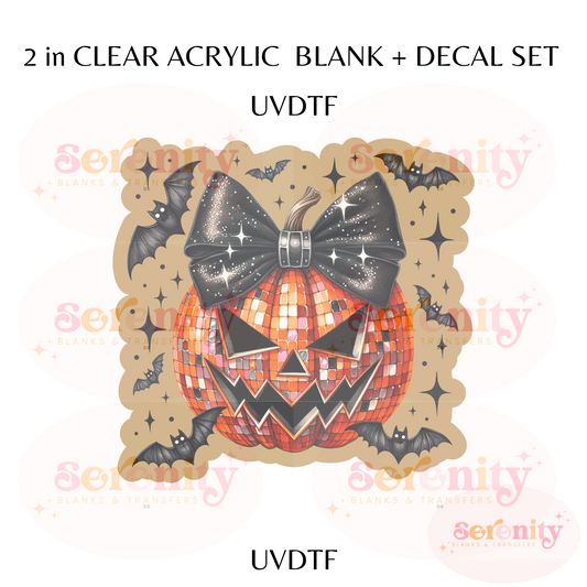 Coquette Jack O Lantern acrylic blanks & decal set UVDTF ONLY