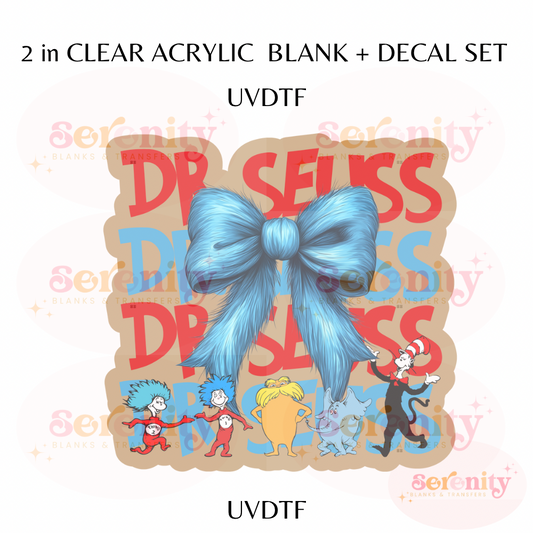 Coquette Dr. Seuss acrylic blanks & decal set UVDTF ONLY