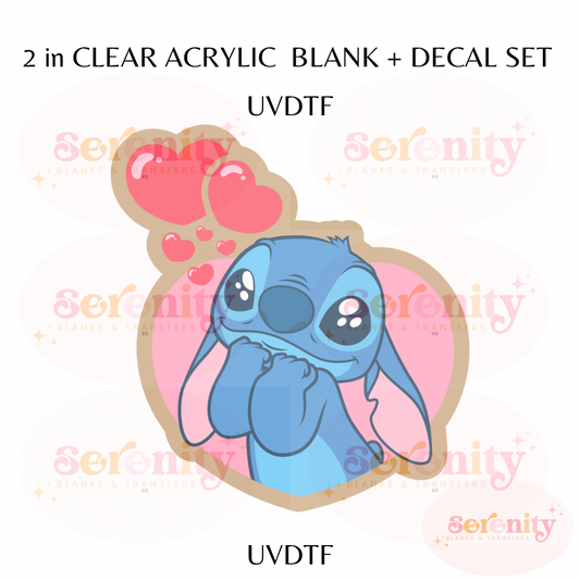 Cute stitch acrylic blanks & decal set UVDTF ONLY