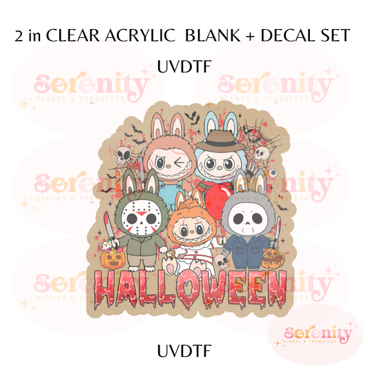 Halloween Monsters acrylic blanks & decal set UVDTF ONLY