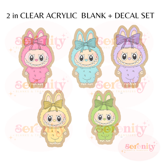 Bright Cute Monsters acrylic blanks & decal set