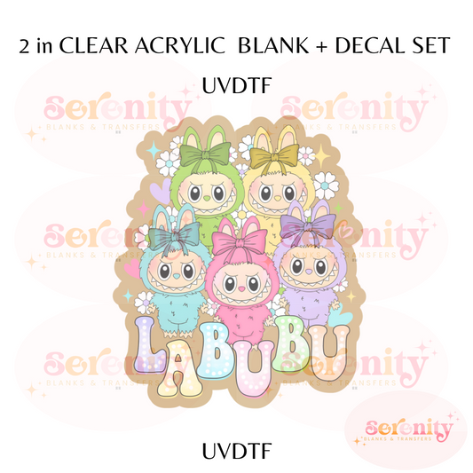 Cute Spring Monsters acrylic blanks & decal set UVDTF ONLY