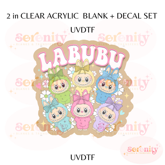 Cute Monsters acrylic blanks & decal set UVDTF ONLY