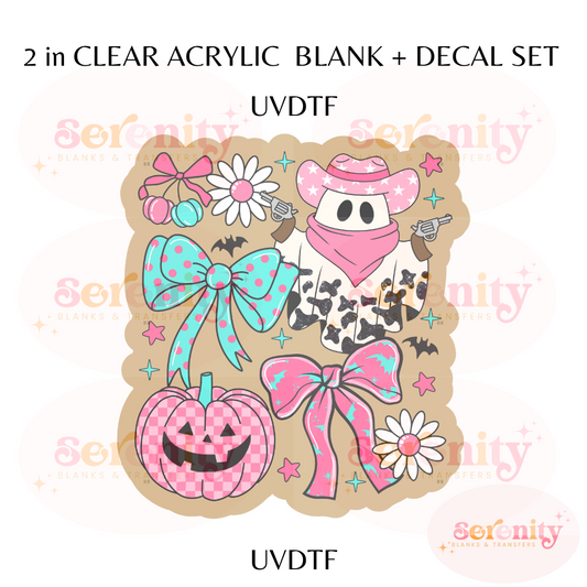 Spooky Cowgirl Ghost acrylic blanks & decal set