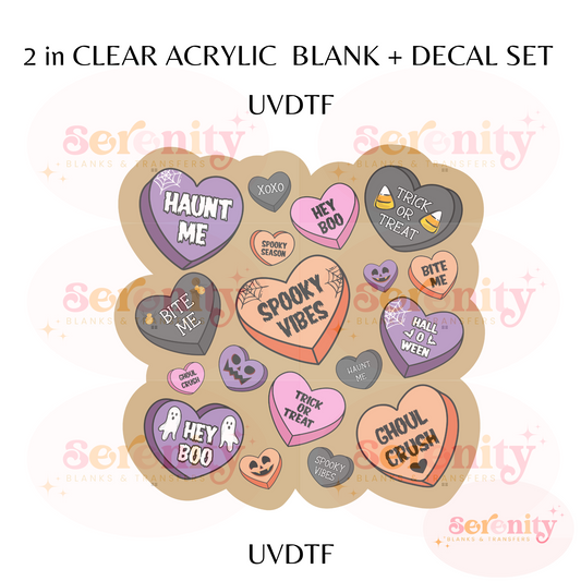 Spooky Candies acrylic blanks & decal set UVDTF ONLY