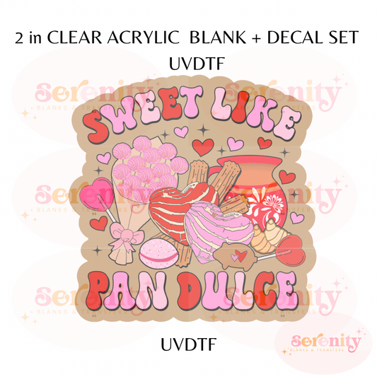 Sweet like Pan Dulce UVDTF acrylic blanks & decal set