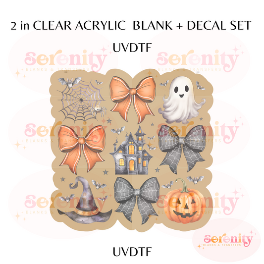 Halloween Coquette acrylic blanks & decal set UVDTF ONLY