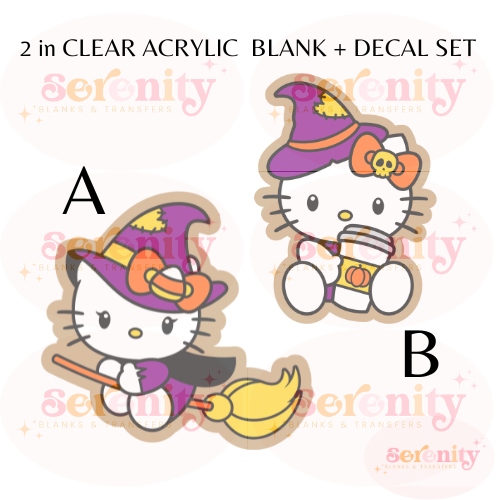 Witch Kitty blanks & decal set