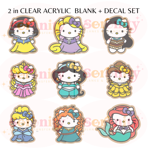 HK Princess Acrylic blank & decal set