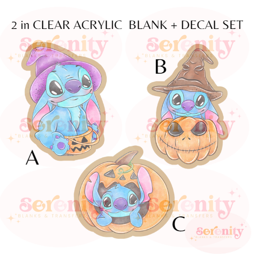 Stitch Halloween blanks & decal set