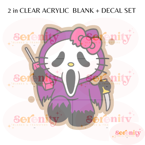 Ghostface Kitty Acrylic blanks & decal set