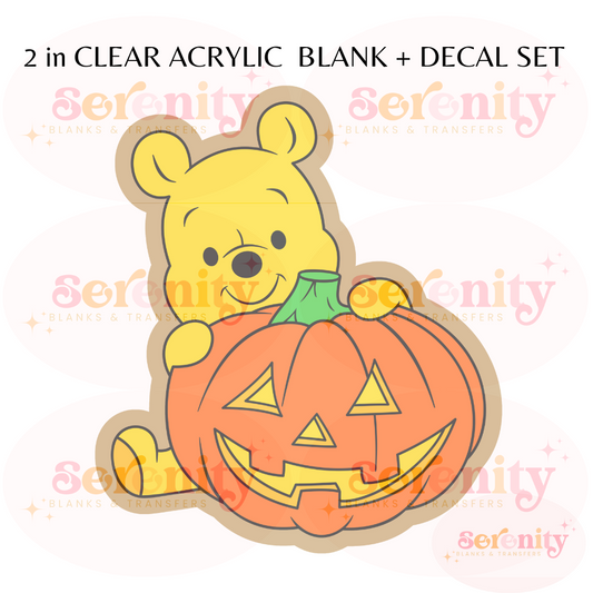 Halloween Baby Pooh Bear Acrylic blanks & decal set