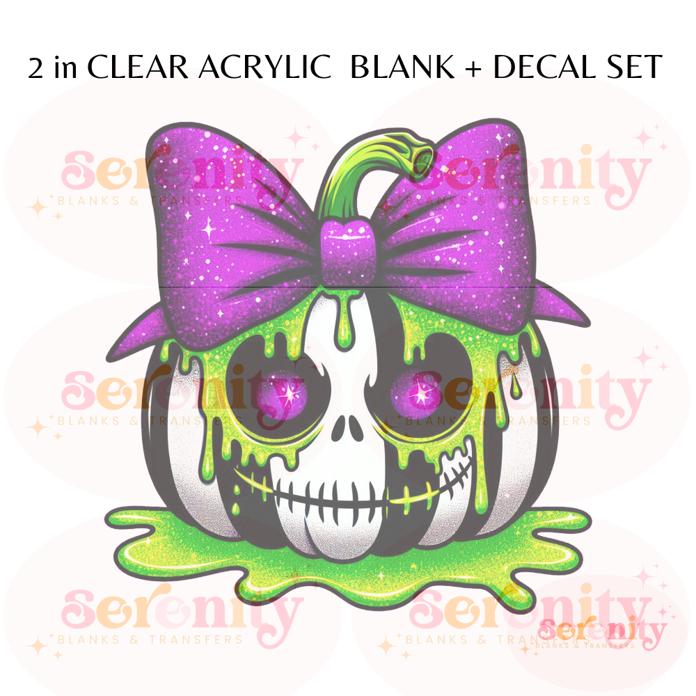 Beetlejuice pumpkin acrylic blanks & decal set