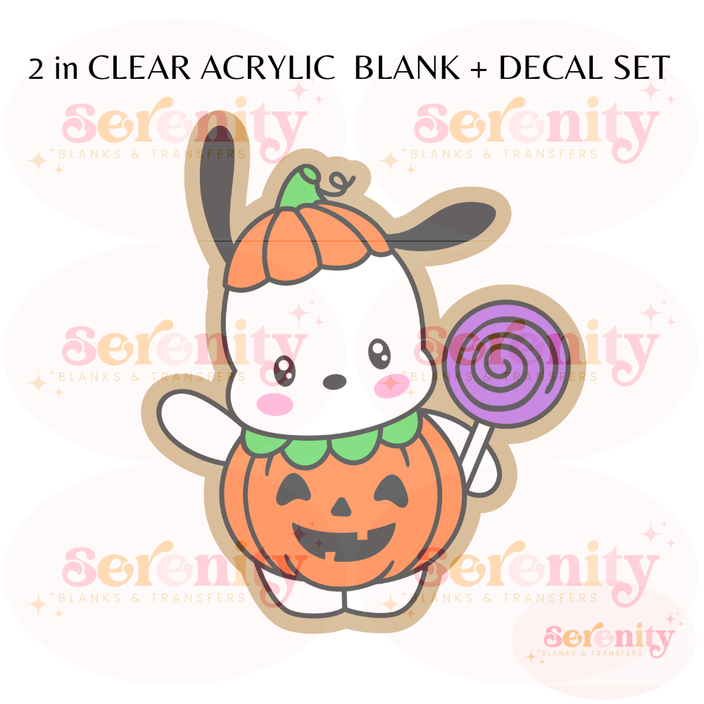 Halloween Pochacco Pumpkin Acrylic blanks & decal set