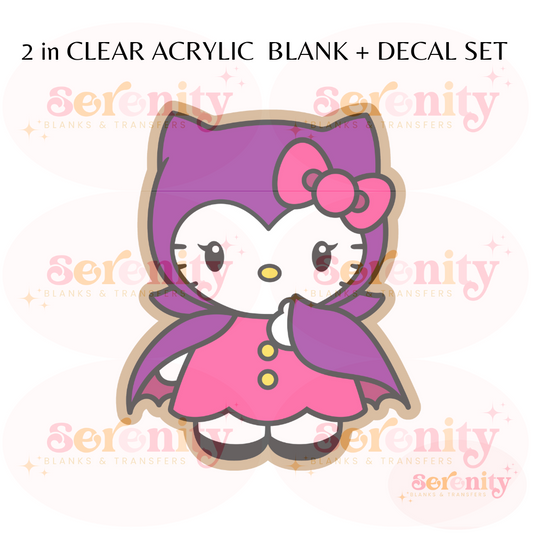 Hello Kitty Vampire Acrylic blanks & decal set