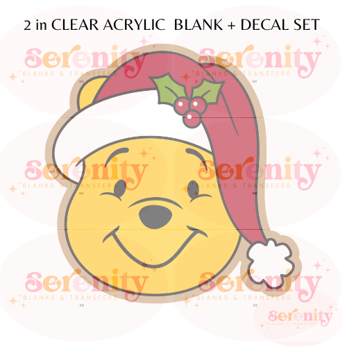 Pooh Bear Acrylic blanks & decal set