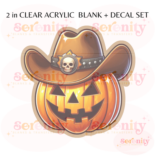 Western Pumpkin acrylic blanks & decal set