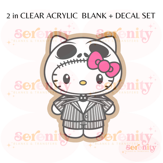 Jack Skellington Hello Kitty acrylic blanks & decal set