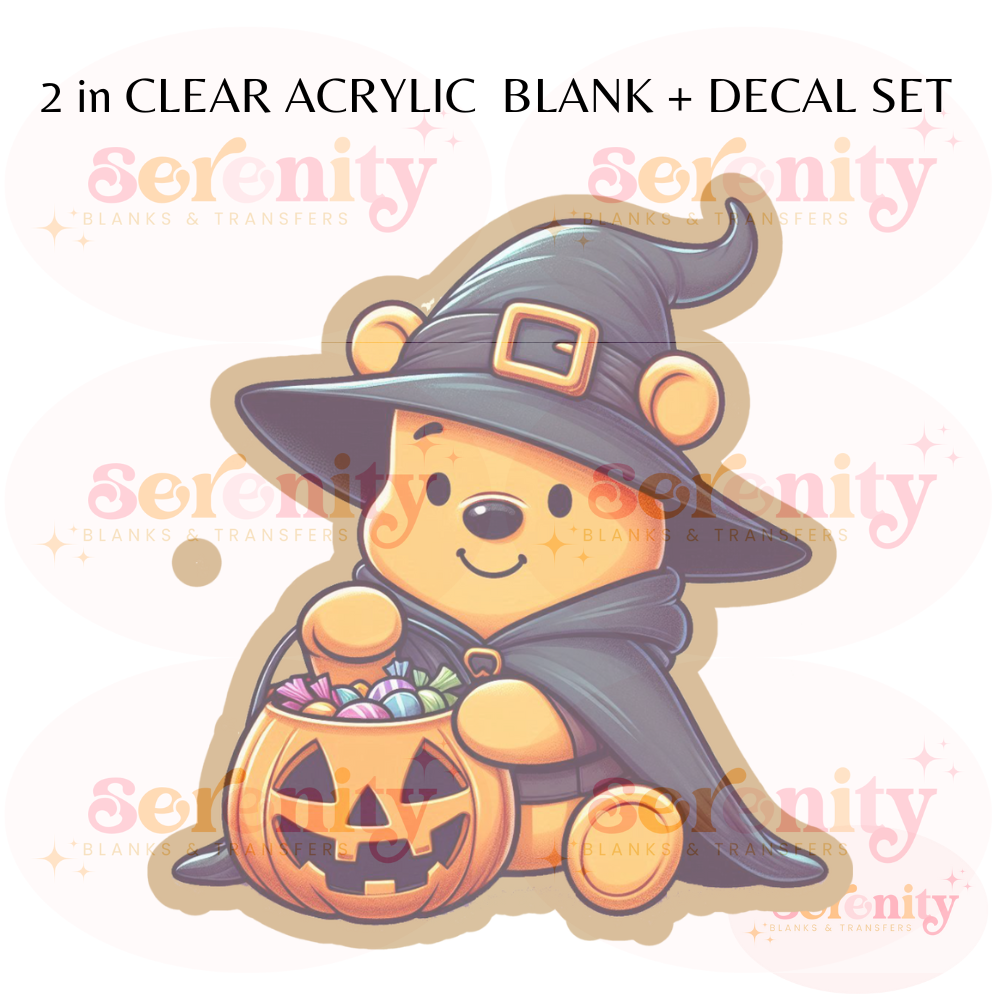 Pooh Halloween Acrylic blanks & decal set