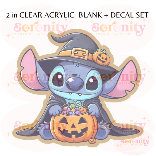 Stitch Halloween Acrylic blanks & decal set