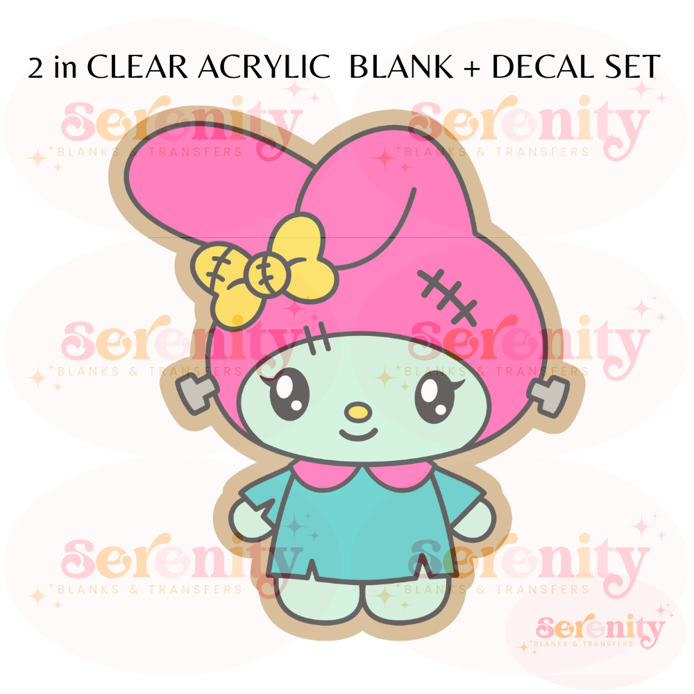 Frankenstein My Melody Acrylic blanks & decal set