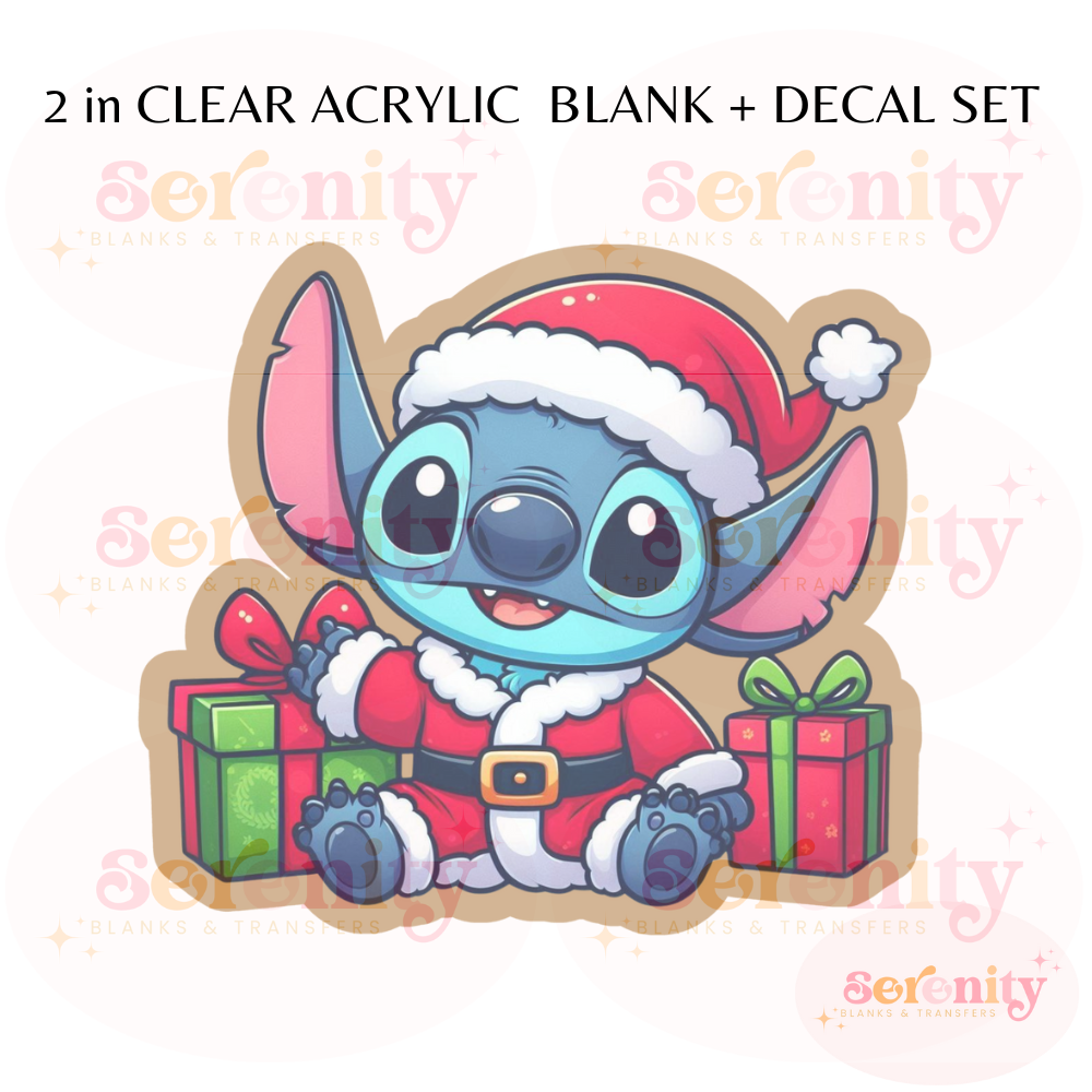 Santa Stitch Acrylic blanks & decal set