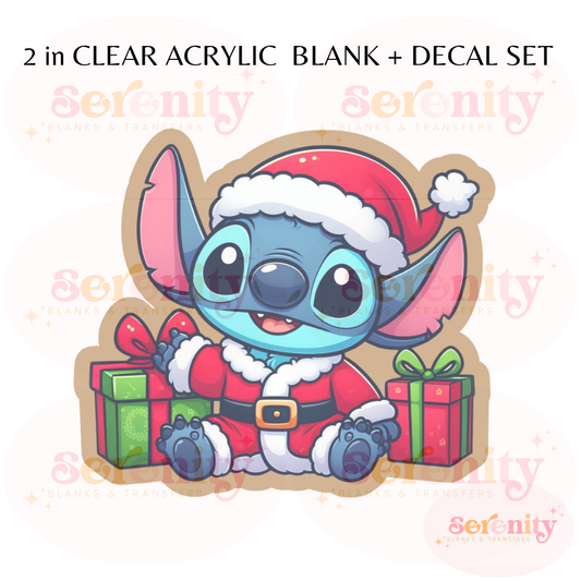 Santa Stitch Acrylic blanks & decal set