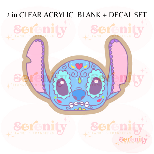 Sugar Skull Stitch acrylic blanks & decal set