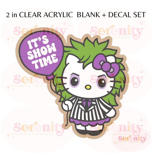 Beetlejuice Hello Kitty, It's Showtime Acrylic blanks & decal set