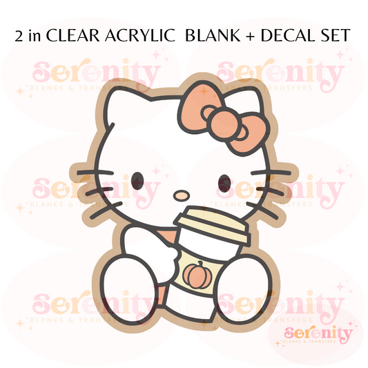 Pumkin Spice Hello Kitty acrylic blanks & decal set