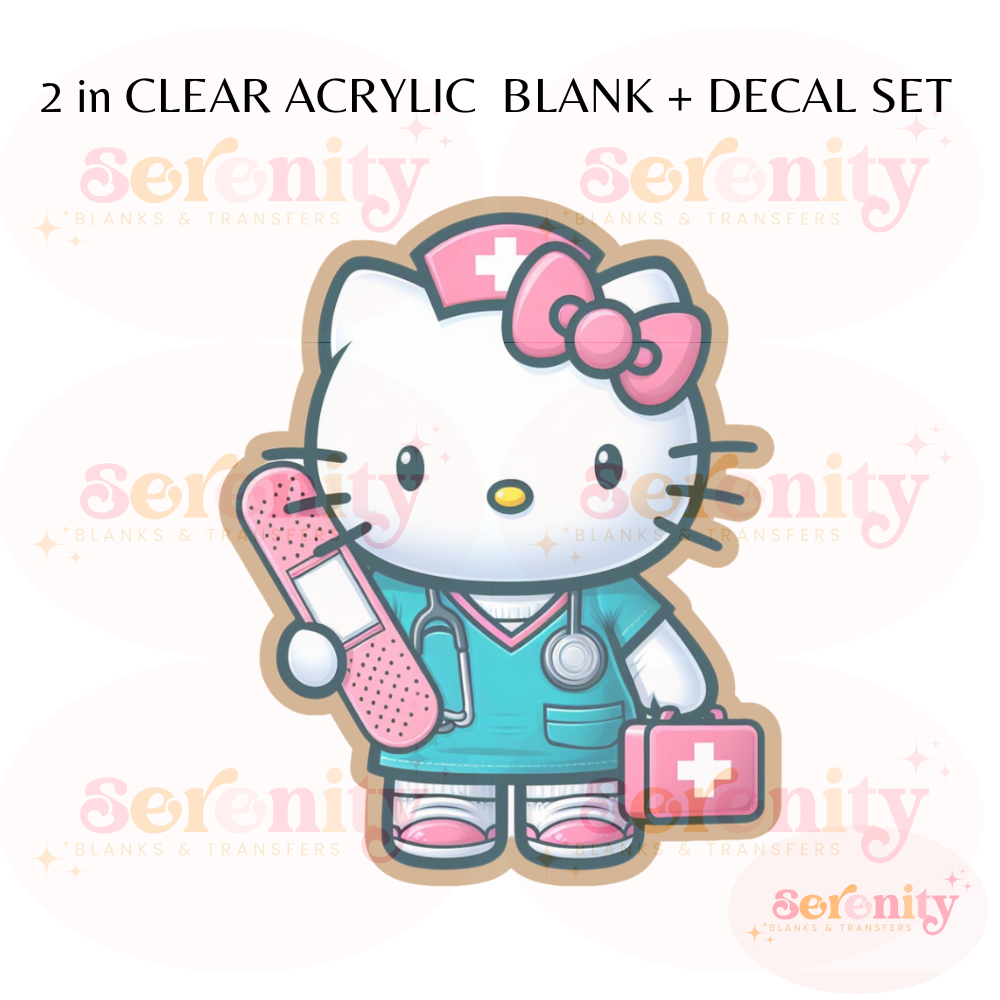 Wound Care Nurse Acrylic Blank & Decal Set