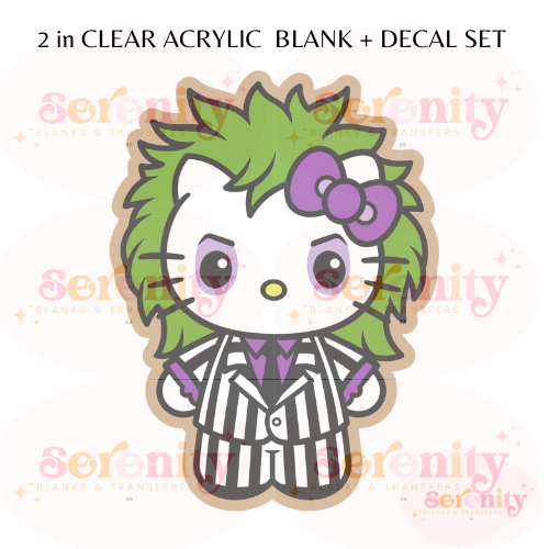 Beetlejuice Kitty Acrylic blanks & decal set