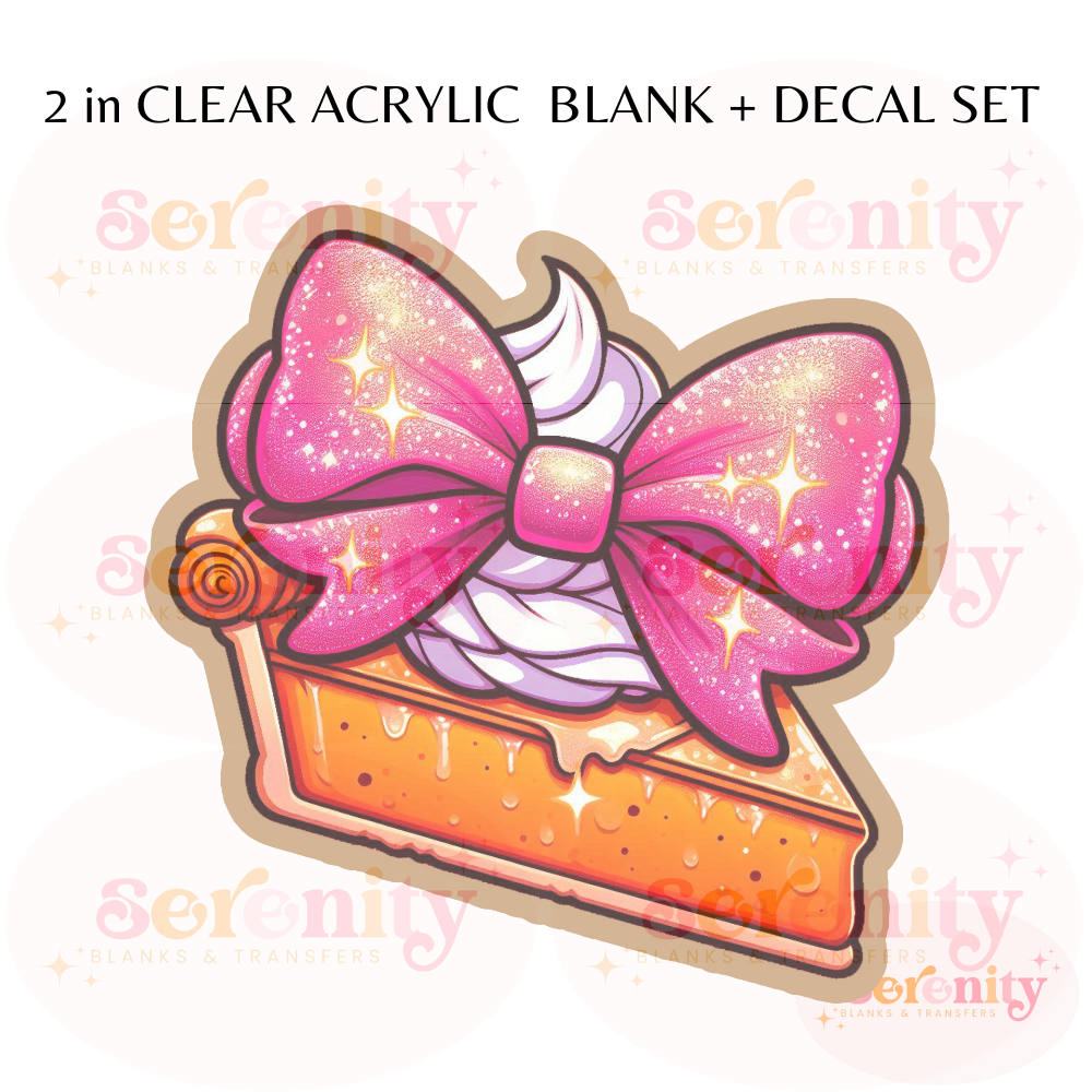 Pumkin Pie Pink Bow acrylic blanks & decal set