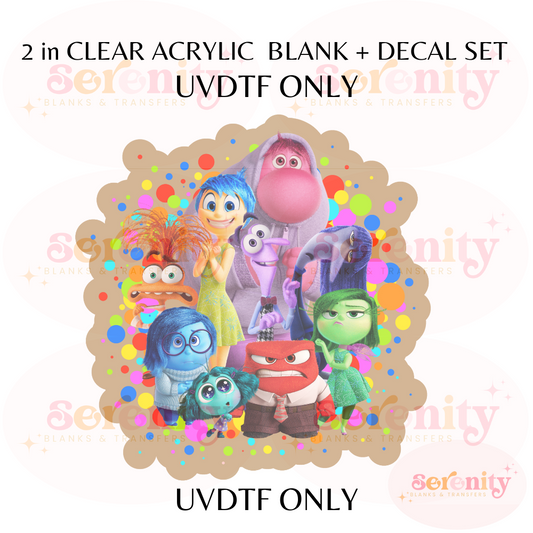 Inside Out dots acrylic blanks & decal set UVDTF ONLY