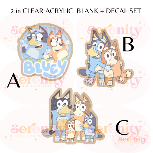 Blue Dog Acrylic blank & decal set