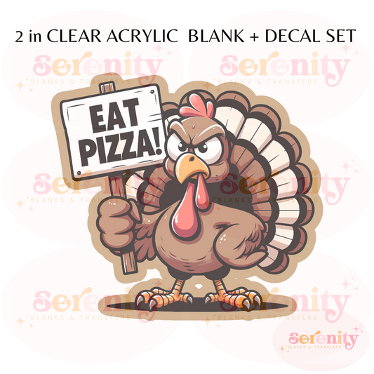 Funny Turkey Bow acrylic blanks & decal set