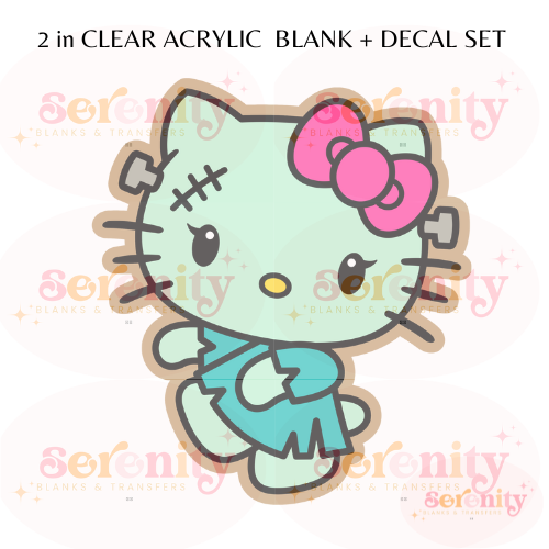 Frankenstein Kitty Acrylic blanks & decal set