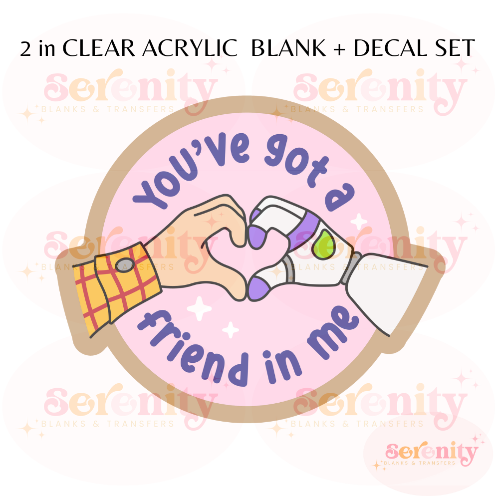 You got a Friend in me acrylic blanks & decal set