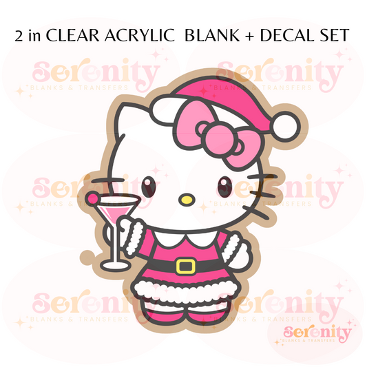 Hello Kitty Christmas Cocktail acrylic blanks & decal set