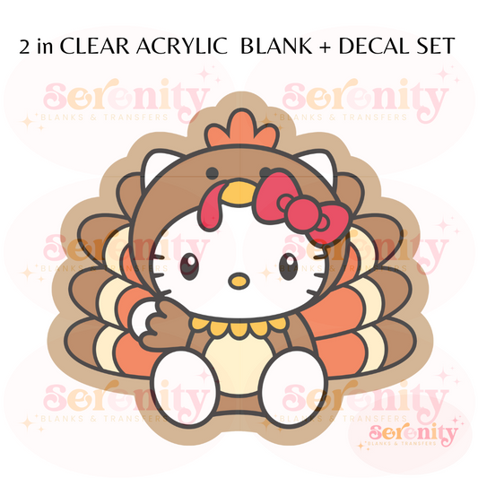 Turkey Kitty acrylic blanks & decal set