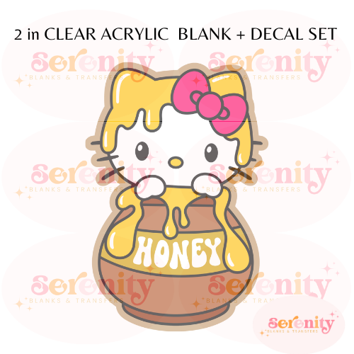 Honey Pot Kitty Acrylic blanks & decal set