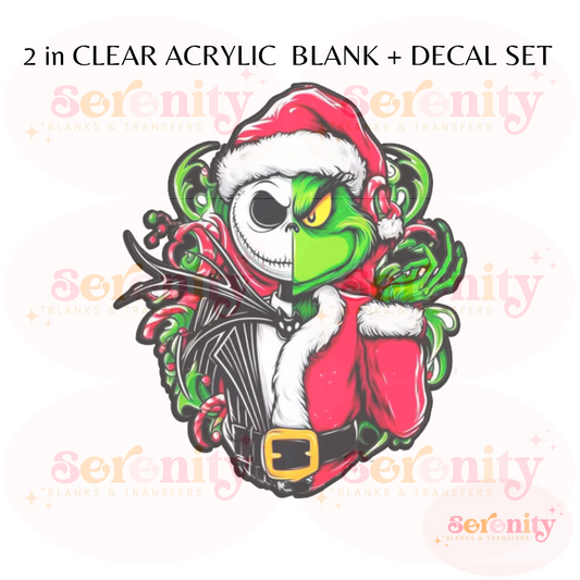 Jack & Grinch acrylic blanks & decal set