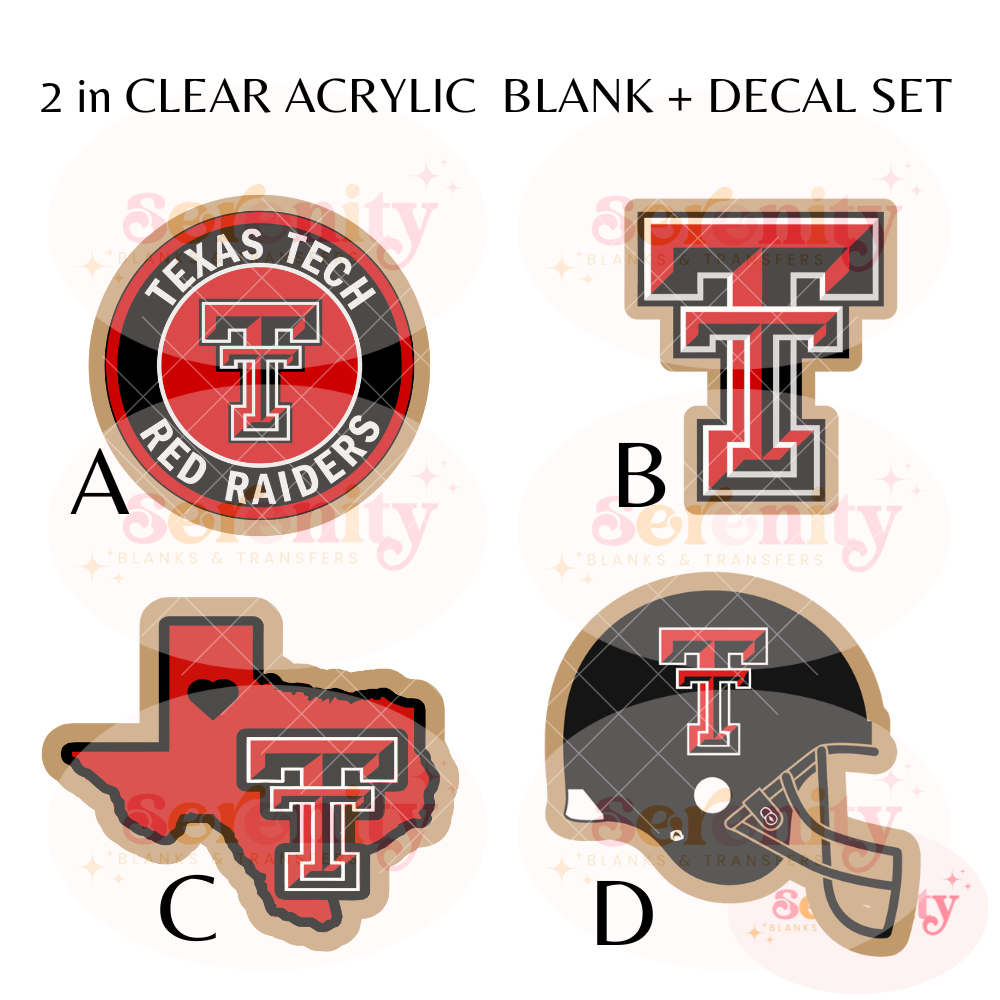 TT RED acrylic blanks & decal set