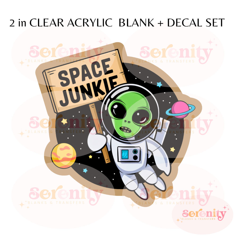 Space Junkie acrylic blanks & decal set