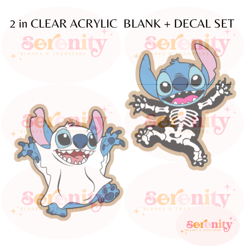 Stitch Acrylic blanks & decal set