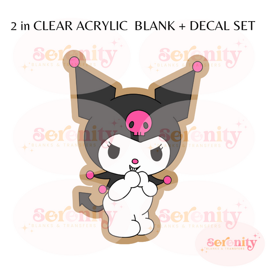 Cute Kuromi Acrylic blanks & decal set