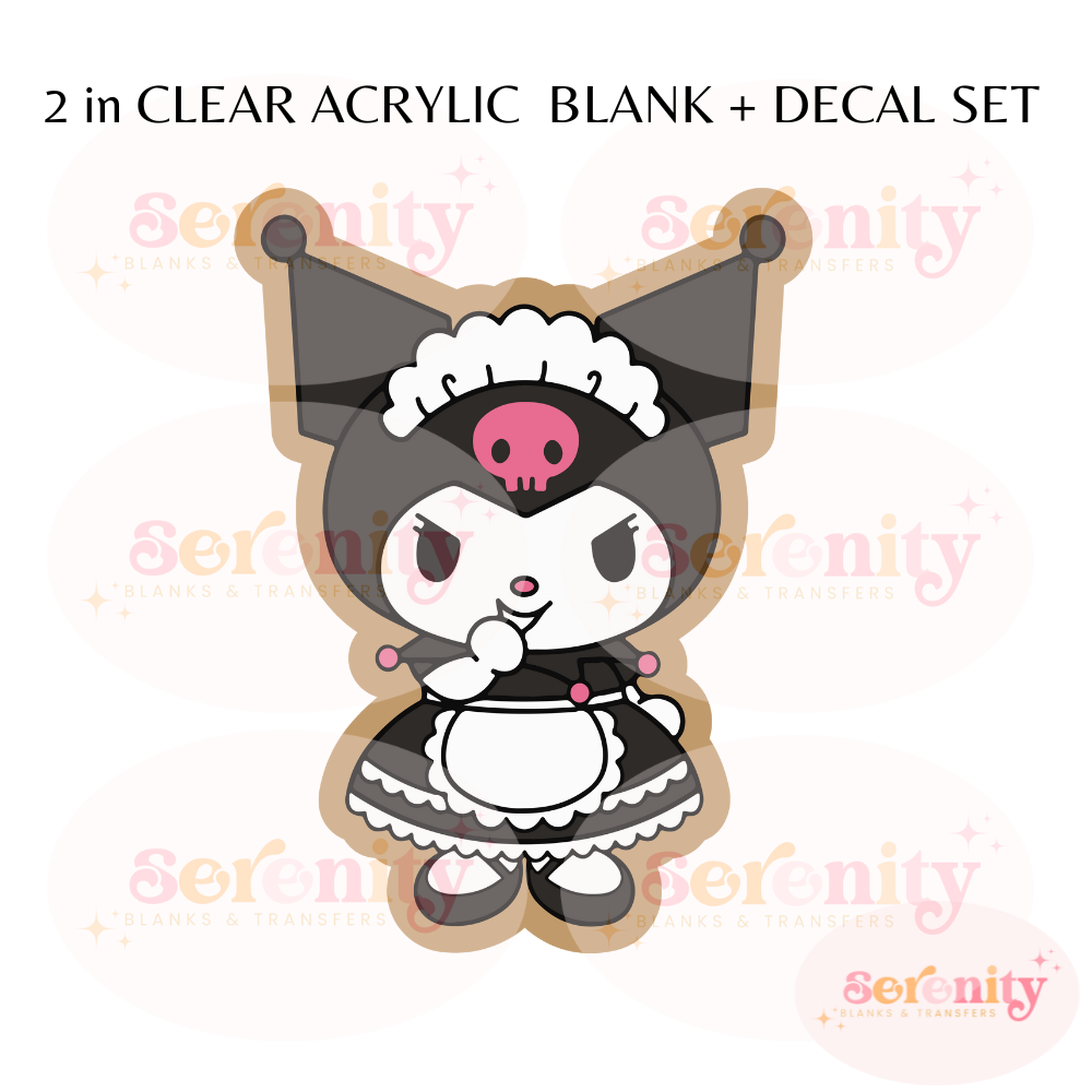 Kuromi Acrylic blanks & decal set