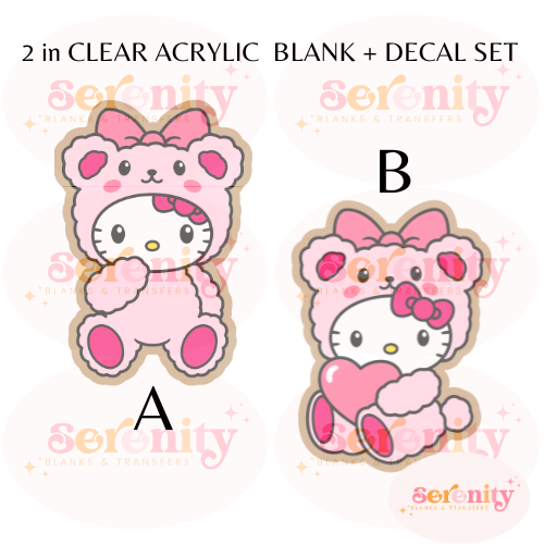 Cute Bear Kitty blanks & decal set