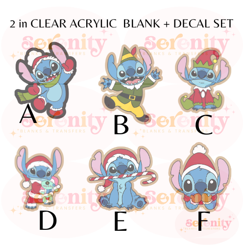 Christmas Stitch acrylic blank & decal set